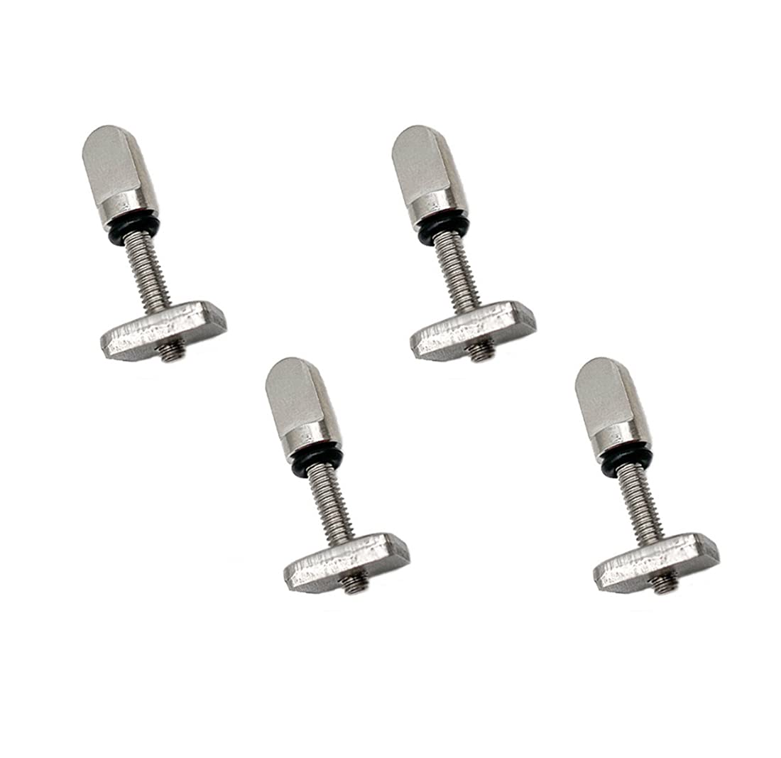 Zimjoy4 Pcs Surfboard Fin Screw Surfboard Tail Fin Screw Fin Plate Replacement Parts for Surfboard Longboard Paddle Board Inflatable, Silver