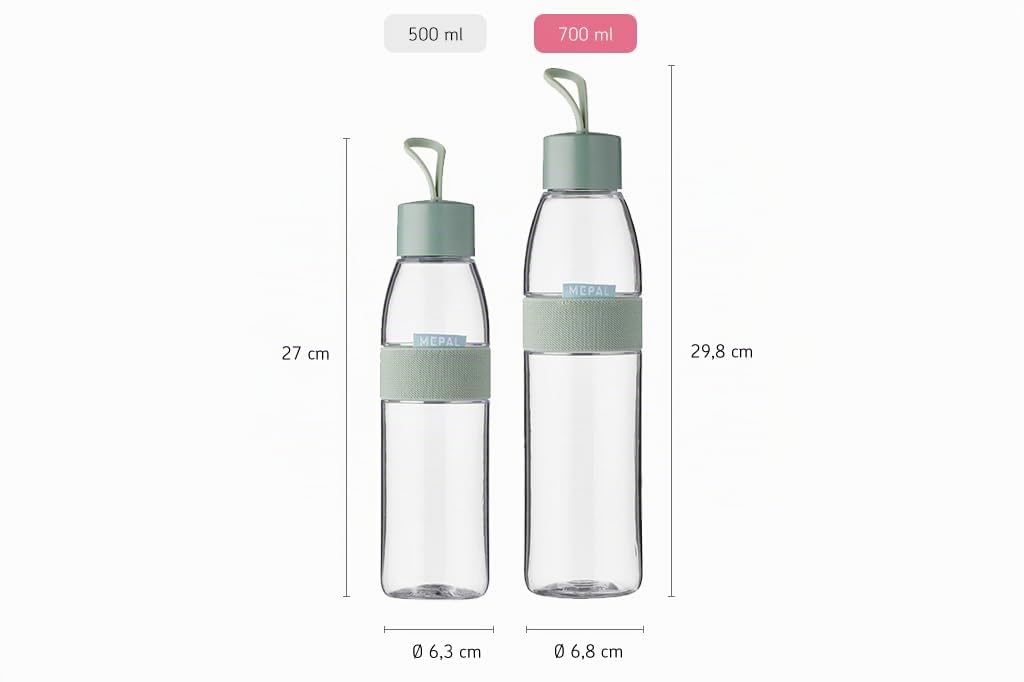 Mepal Set – Personalisierte Bento Lunchbox & Trinkflasche 700 ml – Brotdose mit Namen für Kinder & Erwachsene – BPA-frei – Schule, Büro & unterwegs – Vivid mauve