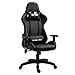 IDIMEX Chaise de Bureau Gamer Start Fauteuil Gaming Ergonomique pivotant, siège baquet Racer avec Dossier inclinable accoudoirs réglables et Coussins pour Le Dos, revêtement synthétique Noir