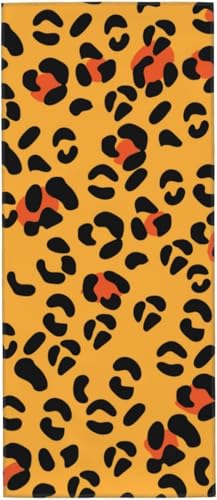 ヒョウ柄 豹柄 動物柄 タオル フェイスタオル マイクロファイバー ホテル仕様 ふわふわ 柔らか肌ざわり ハンドタオル 吸水速乾 薄手 バス用品 プレゼント 12x27.5in