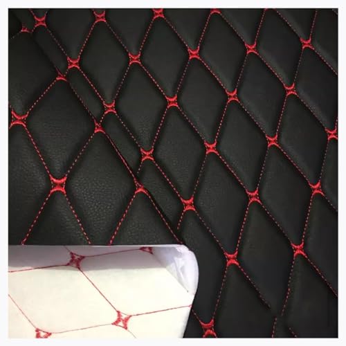 Simili cuir piqué noir pour réparer un canapé griffé ou des chaises usées
