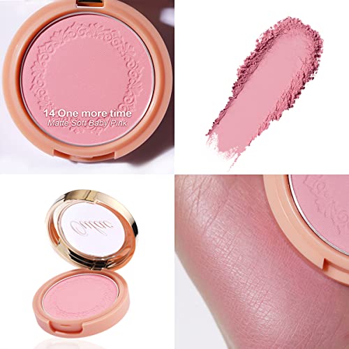 Oulac OL-FACE-BLUSH-MONO-FROST-14-4.8G-P1 Baby Pink Blush Makeup| Highly Pigmented Cream Blush| Natural Matte Glow| Shape & Highlight Face thumb #1