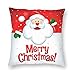 Wesołych Świąt 45 x 45 cm poszewki na poduszki Święty Mikołaj poszewka na poduszkę czerwone tło festiwal dekoracja domu poszewki na poduszki miękkie i przyjazne dla skóry kanapa łóżko