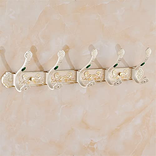 Perchero de pared Perchero de pared, ganchos retro creativos europeos, armario de pared, puerta de sala de estar detrás de ganchos para colgar abrigos (color: 4)