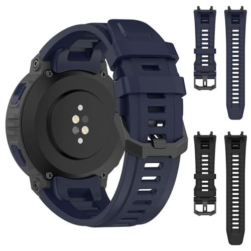 NovemFoal 3�p�b�N Amazfit Active Edge�E�H�b�`�o���h �V���R�������p�o���h �X�g���b�v�A�N�Z�T���[ Amazfit Active Edge�X�}�[�g�E�H�b�`/Amazfit T-Rex 2�p (2�u���[+1�u���b�N)