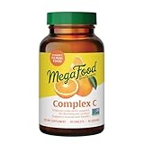 MegaFood Complex C - Vegan Immune Support Supplement with Vitamin C 250 mg, Made with Real Food Including Orange, Cranberry & Brown Rice, Gluten-Free, Kosher - 90 Tablets, 90 Servings