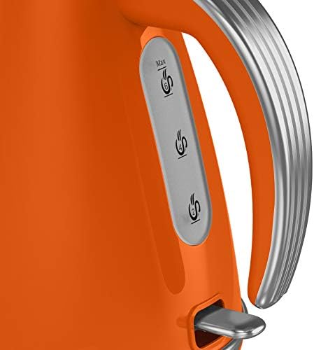 Swan Retro 1.5 Litre Jug Kettle, Orange, with 360 Degree Rotational Base, 3KW Fast Boil, Easy Pour, SK19020ON