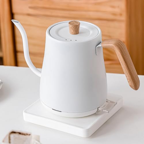 Hervidor eléctrico cuello de ganso Gavigain blanco miniatura 1