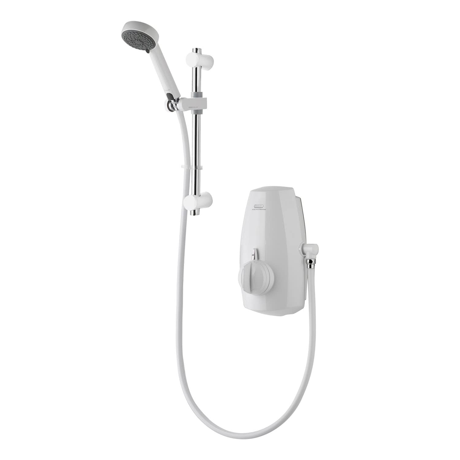 Aqualisa Aquastream Power Shower Thermostatic White 4 Spray 90Mm Head 813.40.20 5023942056633