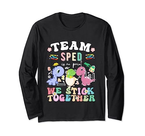 Team SPED T-rex dinosaure insegnante di Educazione Speciale Trex Maglia a Manica