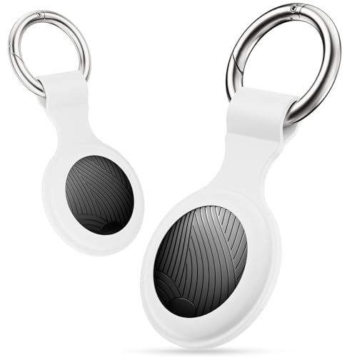 Tags-2 Pack Air Tracker, VIXOLYN Trackers Like Airtags 2 Pack, Key Finder Compatible with Apple Find My (iOS Only), Track Your Keys Luggage Backpack Suitcase, with Holders and Keychains, Black