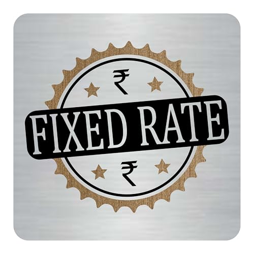 Image of Fixed Rate Sign, 6x6 Inch, Durable Steel, Self-Adhesive