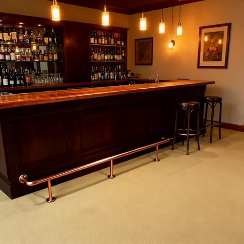 Barre de repose-pieds de bar sur mesure avec quincaillerie de montage incluse
