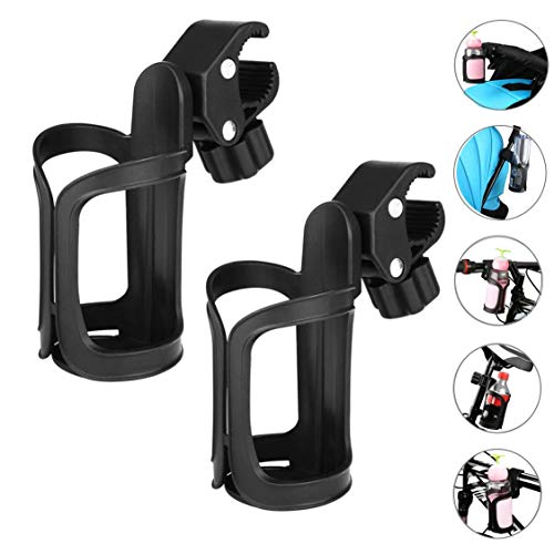Portabicchieri per Passeggino,Portabibite per Passeggino,Bike Bottle e Cup Holder 360 Gradi Di Rotazione Borraccia Bicicletta,Portabicchiere Universale Regolabile per Passeggino