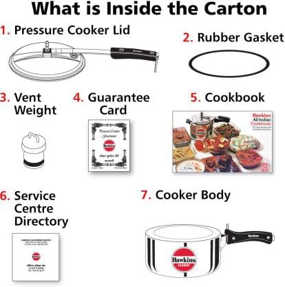 Cooker 3.5 Litre Inner Lid Induction Bottom Cooker ( Aluminium ) - Image 2