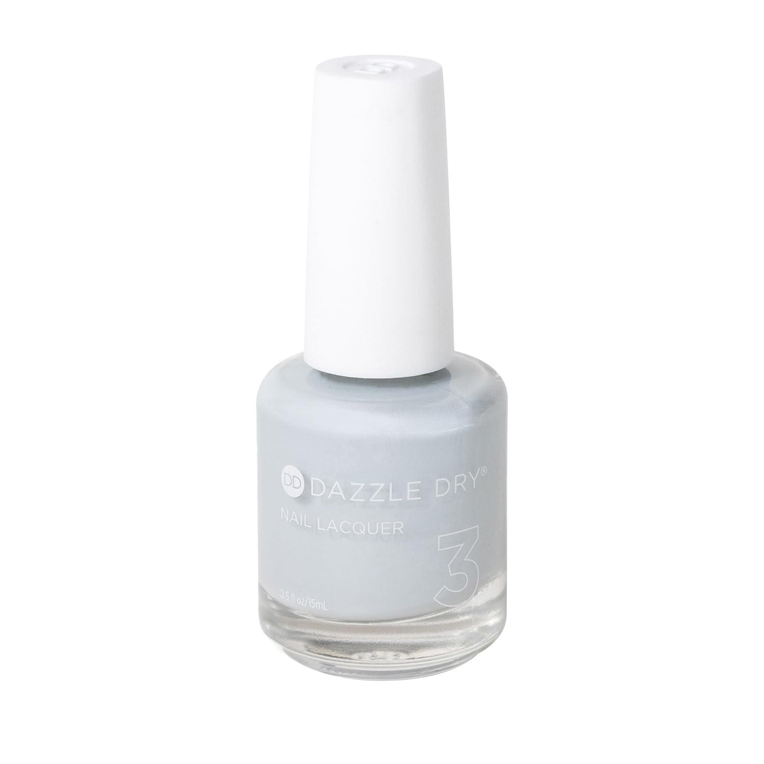 Dazzle Dry Nail Lacquer (Step 3) - Moonlight - A full coverage, pearlescent grey-toned blue. Full coverage cream. (0.5 fl oz)