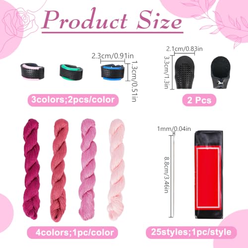 Set multi-pack Sashiko con 4 colores y 25 agujas miniatura 2