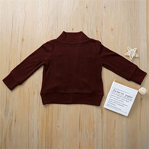 Toddler Kids Girls Knitted Sweaters Solid Color Casual Cardigan Sweater Fall Winter Long Sleeve Coat Child4