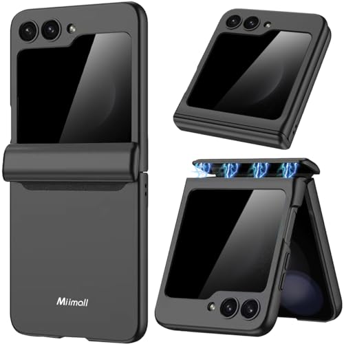Coque Samsung Z Flip 5 antichoc en PC rigide et filtre écran anti-espion noir intégral