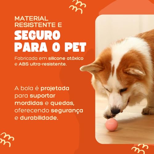 Bola Giratória Inteligente para Pets - Brinquedo Recarregável via USB, Estimula Exercícios e Diversã