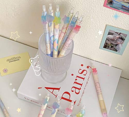 Stylos esthétiques pour journal intime et prise de notes lot de 6 stylos gel mignons 0,5mm