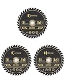 USOONESP 3 Inch 36T Carbide Circular Saw Blades, 3/8-inch Arbor, Cutting Off Tool Plastic Wood. Compatible with Bosch, Ridgid, Ryobi, Milwaukee, DeWalt, Worx (3-Pack)