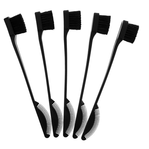 ADOCARN 5 Brochas De Maquillaje De Doble Punta Para Cejas, Cepillo Para Pestañas, Cepillo Para Cejas, Peine Para Cejas Para Mujer, Separador De Pestañas, Cepillo Para Polvos De Cejas,