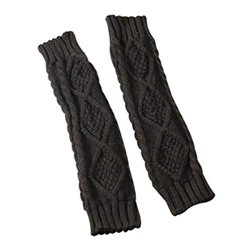 LKXHarleya Guantes De Brazo Largo Glvoes Sin Dedos Guantes De Invierno De Lana CáLida De Punto Guantes CóModos Calentador De Brazos, Gris Oscuro Cover