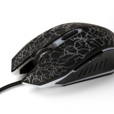 Professional 6 Buttons 2400DPI Optical Flashing Wired Gaming Mouse