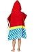 Wonder Woman DC Comics Logo Superhero Hooded Bath Beach Swim Poncho Towel, Red, 4-7