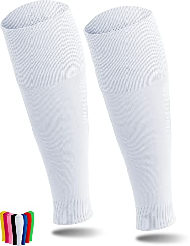 RoserRose 4 Paar Fußball-Stutzen Für Kinder – Rutschfeste Schienbeinschoner-Socken In 4 Farben, Größe 32–36 Cm