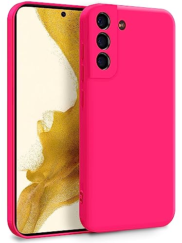 MyGadget Coque pour Samsung Galaxy S22 Plus - Case TPU Souple & Soft avec Doublure Microfibre - Cover Protection Extra Fine & Légère Rose Foncé