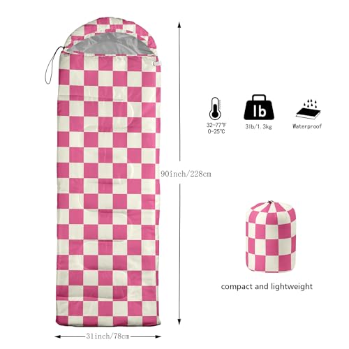Sleeping Bags for Adults and Kids Backpacking Camping Sleeping Bags for Girls and Boys Lightweight Waterproof Cold/Warm Sleeping Bag for All Season miniatura 6