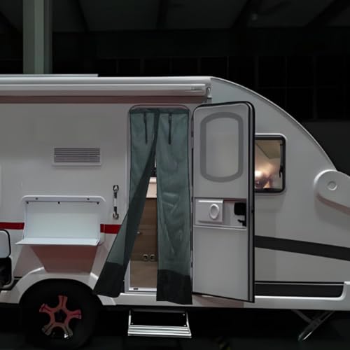 Rideau de porte rétractable pour camping en remorque et pare-soleil