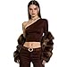 Earnda Brown Leather Belts for Women Casual Fashion Waist Belt with Liquid Shapes Gold Buckle for Jeans Pants Dresses 1.18