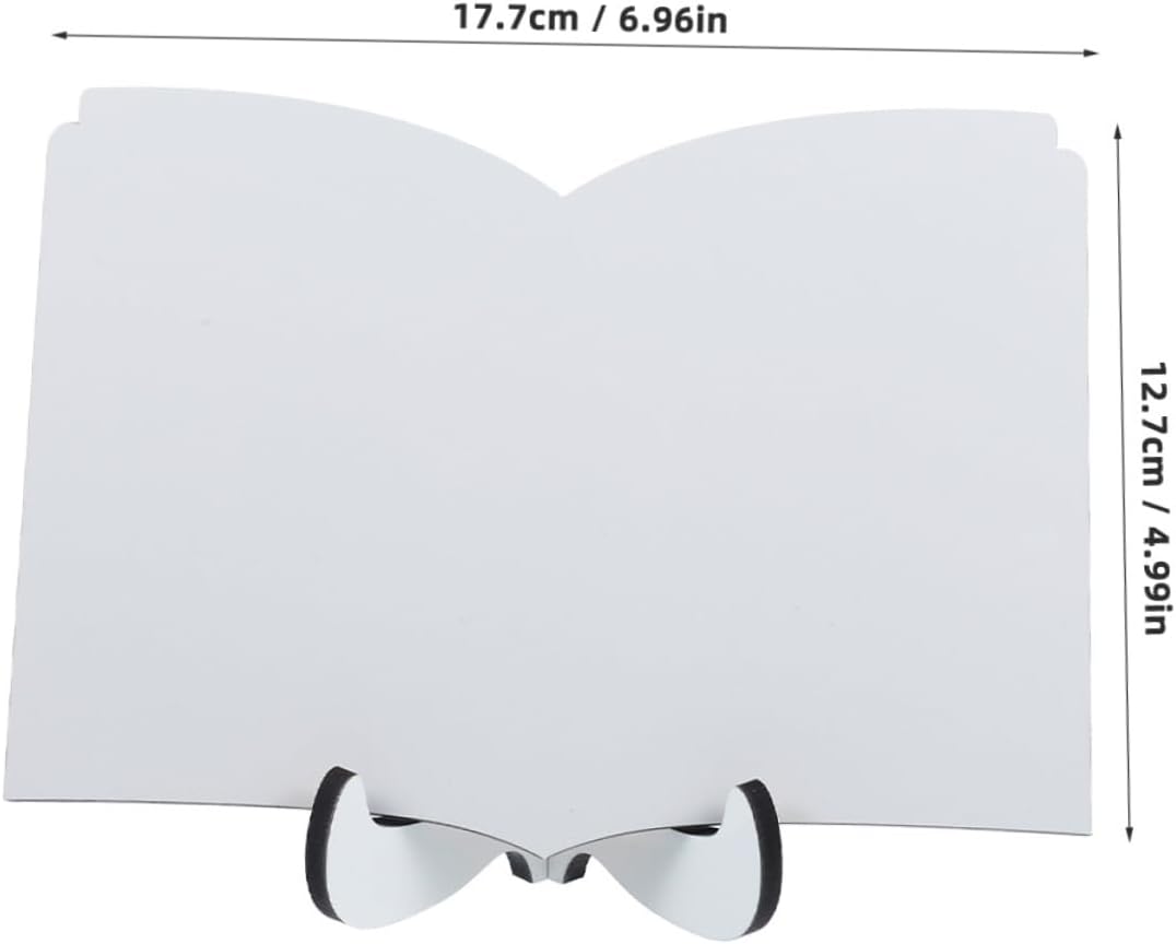 2pcs Book Shaped Sublimation Photo Frame DIY Heat Transfer Picture Frame Unique Graduation Decoration Blank High Gloss Transfer Supplies with Stand for Custom Designs