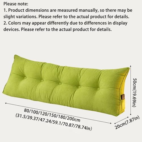 Ergonomic Triangular Wedge Pillow for Bed - Soft Headboard Support with Removable Cover, Side Pockets, PP Cotton Filling, Comfort Sleep Aid, Coffee Color (80x20x50cm)