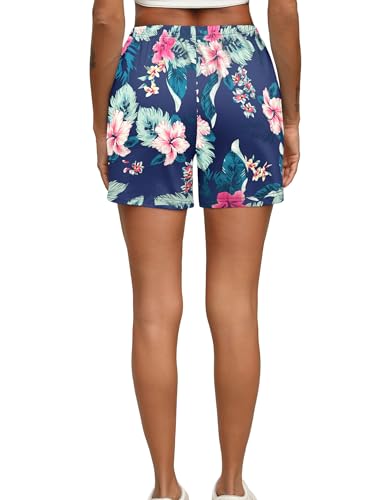 Image of Ekouaer Pajama Shorts for Women Soft Comfy Lounge Shorts Drawstring Pj Shorts Short Pajama Bottoms with Pockets S-XXL