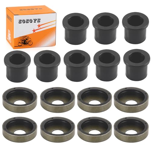 8Pcs Front A-Arm Bushing & Cap Set for Polaris RZR 170 Phoenix Sawtooth 200 Outlaw Sportsman Predator 50 90 110