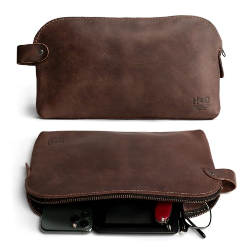 Hide & Drink, Large Rustic All Purpose Dopp Kit Utility Bag for Cords & Chargers, Travel Bag,...