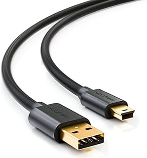 deleyCON 2m (6.56 ft.) Mini USB 2.0 High Speed Cable - USB A Male to Mini B Male - Charging & Data Cable - Backward Compatible - Black