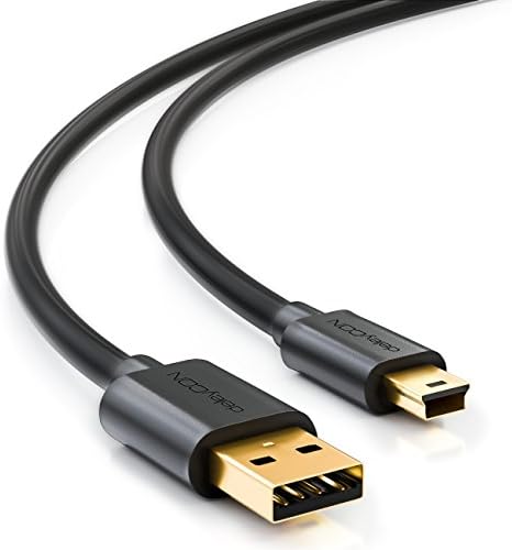 deleyCON 3.0m (9.84 ft.) Mini USB 2.0 High Speed Cable - USB A Male to Mini B Male - Charging & Data Cable - Backward Compatible - Black