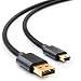 Produktbild deleyCON 1,5m Mini USB 2.0 High Speed Kabel - Ladekabel Datenkabel für Handys Smartphones Tablets Digitalkameras Navis - USB A-Stecker zu Mini B-Stecker - Schwarz