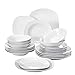 Produktbild MALACASA, Serie Elisa, 24 teilig Set Porzellan Tafelservice Kombiservice Geschirrset mit je 6 Speiseteller, 6 Dessertteller, 6 Suppenteller, 6 Schüsseln für 6 Personen