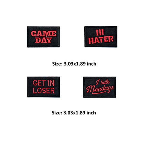 U-Sky Iron on Patches for Clothing, Pack of 20pcs Assorted Tactical Morale Letter Patches for Clothing Jeans Backpacks (Design-4)