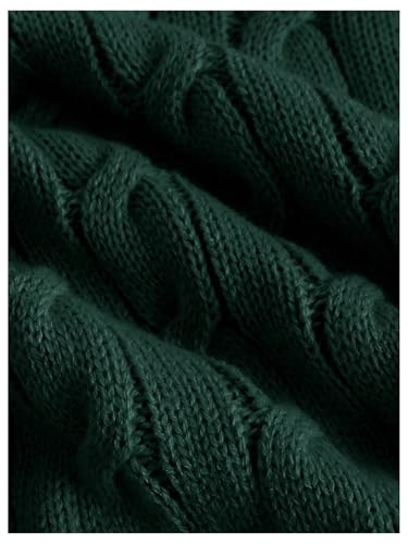 Verdusa Women's Cable Knit Pullovers Round Neck Short Sleeve Sweater Top4