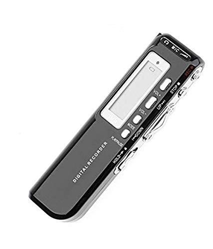Digital Voice Recorder MP3 Player with LCD Display & Collar Mic 8GB Sleek Plastic Black - 1Pc-image-30