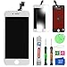 MMOBIEL LCD Display Touchscreen Digitizer Ersatz kompatibel mit iPhone 5S (Weiß) Reparatur Set mit Anleitung