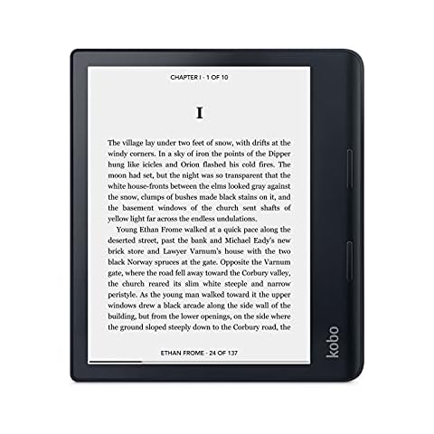 Kobo Sage | eReader | 8” HD Glare Free Touchscreen | Waterproof | Adjustable Brightness and Color Temperature | Blue Light Reduction | Bluetooth | WiFi | 32GB of Storage | Carta E Ink Technology Cover