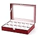 Produktbild Uhrenkasten Herren Uhrenbox Damen, Herren-Rot-Krokodil-Muster PU-Leder-Uhr-Kasten-Halter eines Top-Anzeige Metallschnalle Uhren Speicherorganisator-Kasten-Behälter-Geschenk Herren Organizer Uhrenkaste